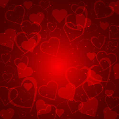 Romantik Kalp valentine arka plan ücretsiz vektör