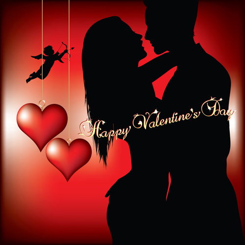 romantische Liebe Hintergrund mit Valentine Vektor
