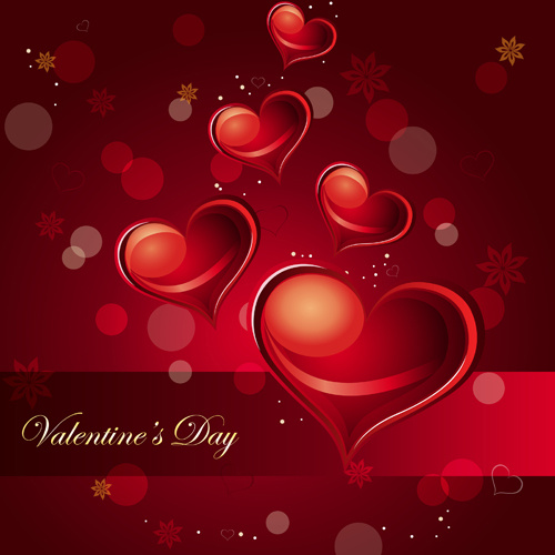 cinta romantis latar belakang dengan vektor valentine
