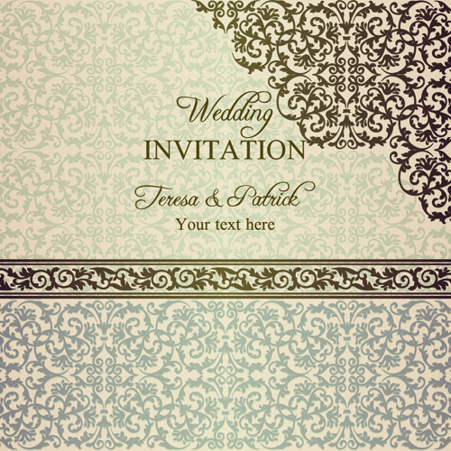 undangan pernikahan berukir romantis