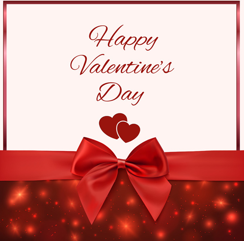 Romantisches Valentinstag-Geschenk-Karten-Vektoren