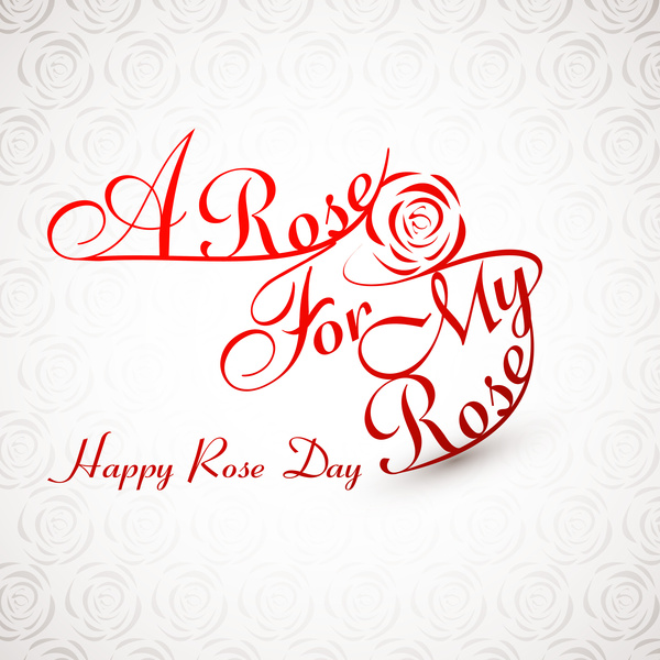 giorno di rosa per San Valentino settimana colorato tipografia testo