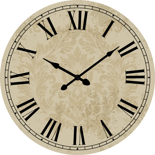 vetor de estilos antigos de relógio redondo