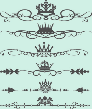 vetor de decoração da coroa real