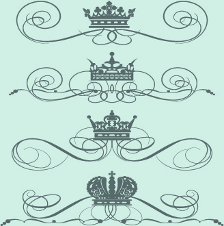 decoración de la corona real vector 2