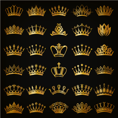 vector de oro de la corona real