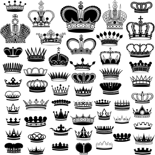 königliche Krone Vintage-Design Vektoren