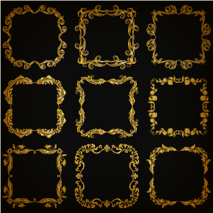 Royal Golden Frame Vector Set