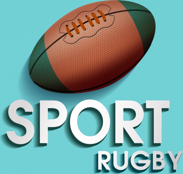 olahraga Rugby latar belakang berkilau Desain hitam coklat