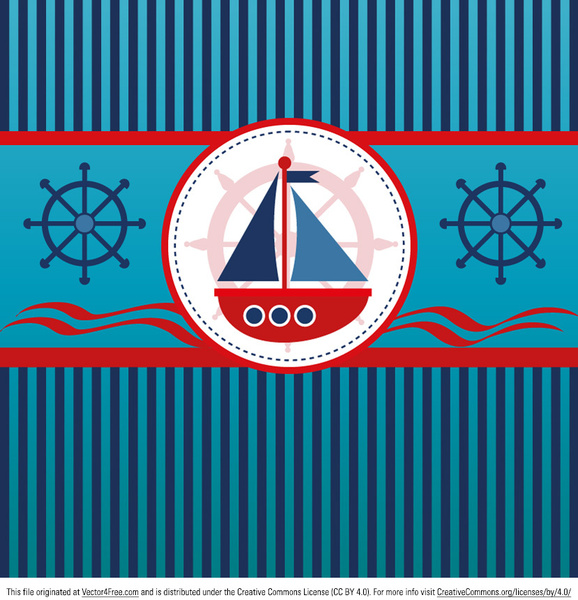 Segelboot Hintergrund Vektor