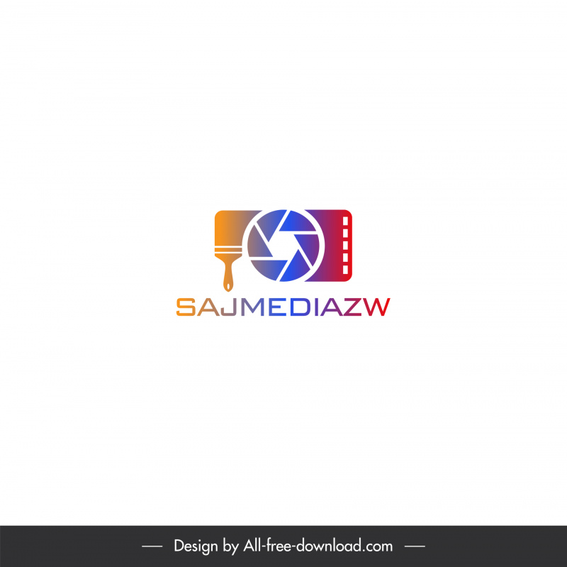 Sajmediazw logo plat caméra objectif croquis