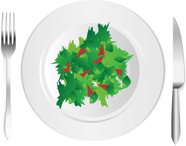 Salat auf dem Teller