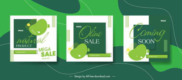 продажа листовки шаблоны современных плоский зеленый декор