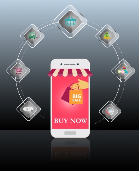 판매 홍보 배너 ui 전화 아이콘의 원형 디자인