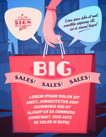 La promoción de ventas Poster Design vector