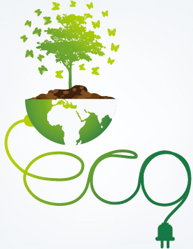 Salvar a mundo eco la protección ambiental plantilla vector