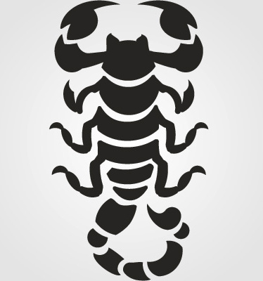 Escorpião silhueta vector conjunto