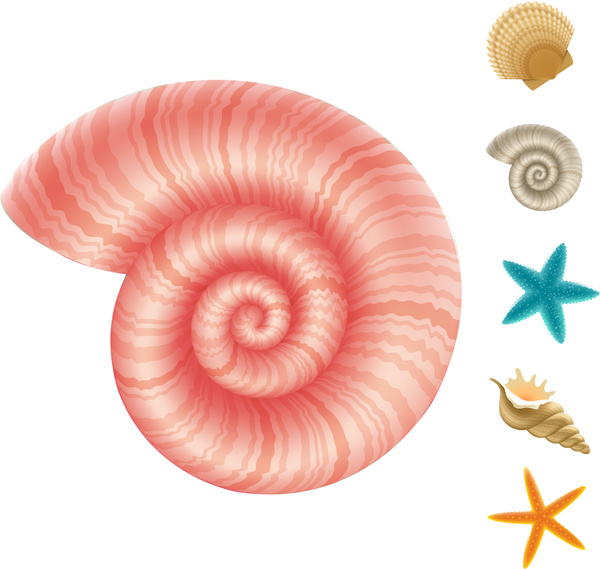 морское существо цветные наборы иконок