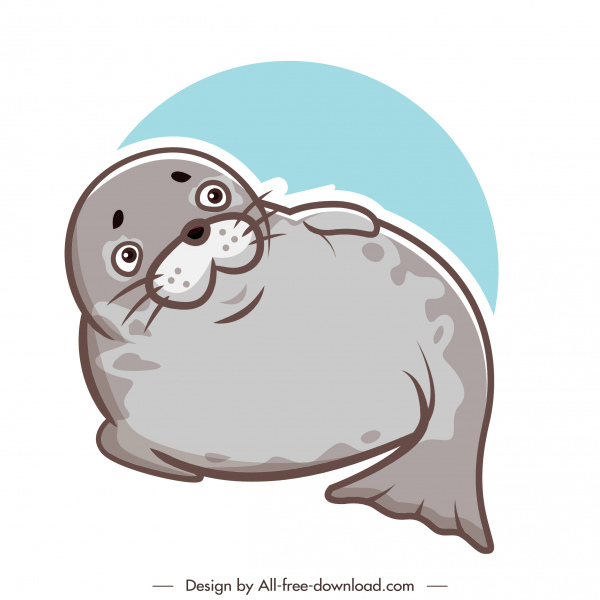 Seal Animal Icon Flat Handdrawn Cartoon Sketch-vector Icon-free Vector Free  Download