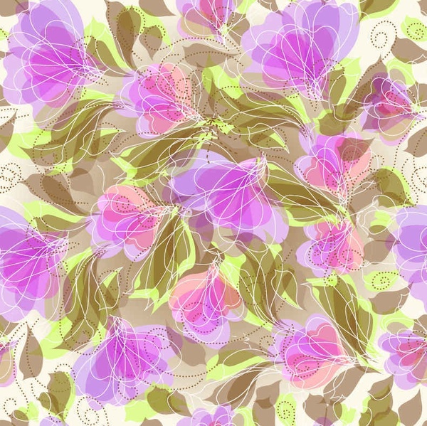 Seameless Floral Vector Background