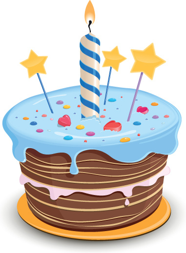 set vektor kue ulang tahun