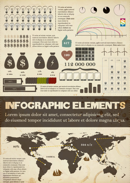Conjunto de vector de elementos de infografía empresarial