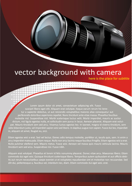 Set Of Camera Background Vector