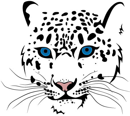 set cheetah vektor gambar seni
