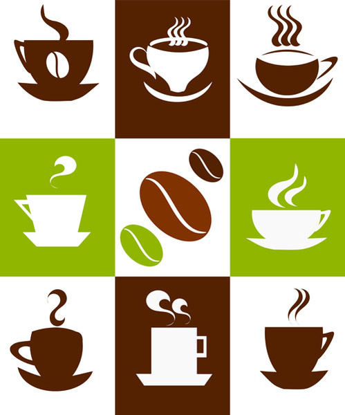 Set Of Creative Coffee Design Elements Vector 2