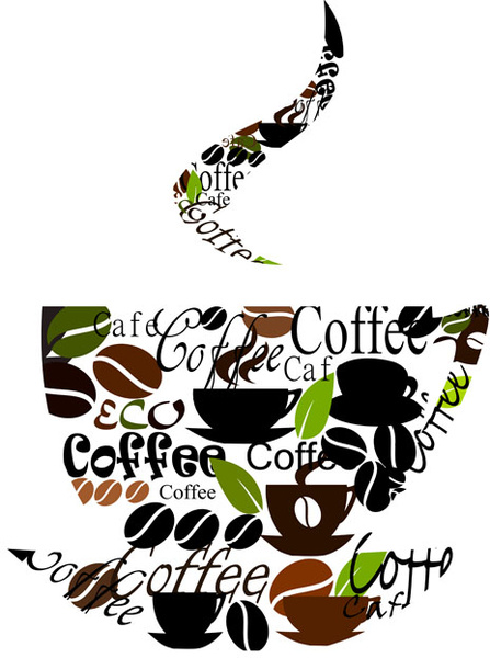 Set Of Creative Coffee Design Elements Vector 3