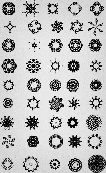 conjunto de vector de elementos del patrón decorativo