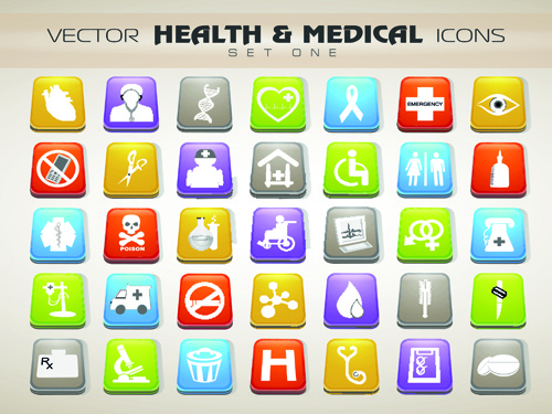 conjunto de vetor ícones diferentes médicos