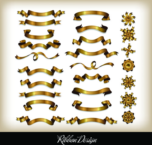 Set Of Different Ribbon Design Vector Set Of Different Ribbon Design Vector