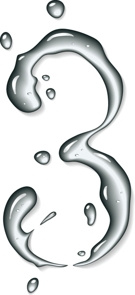 conjunto de vector de elementos de diseño de agua de figuras