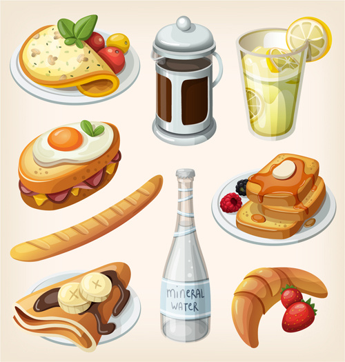 conjunto de vetores de ilustração de comida