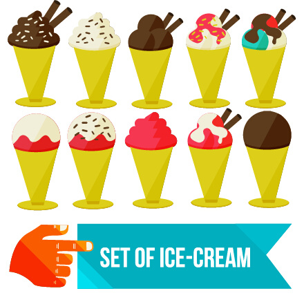 Set Of Ice Cream Vector 4