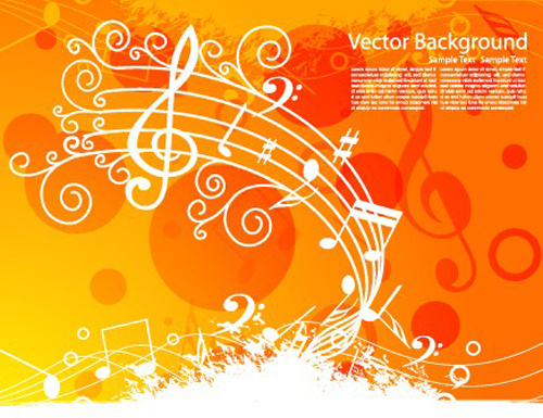 Set Of Musical Backgrounds Vector Graphic