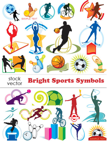 zestaw sportowy symbole wektor
