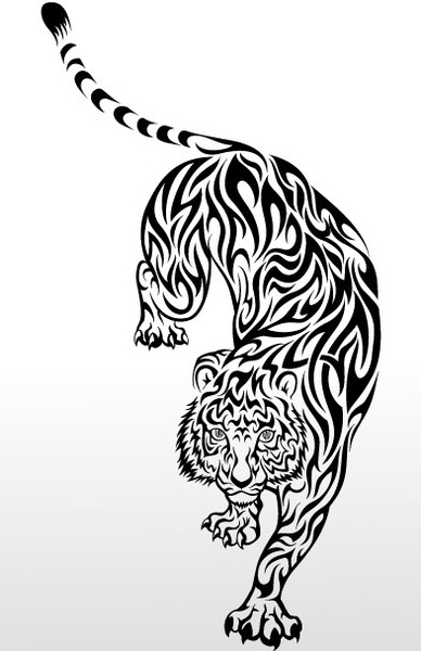 zestaw Tygrys wektor obraz sztuki