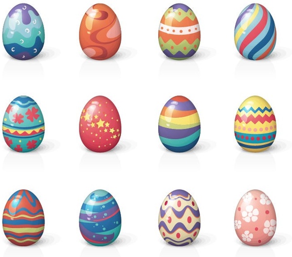 set dua belas telur Paskah