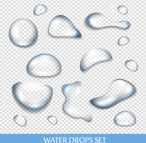 مجموعة من قطرات الماء