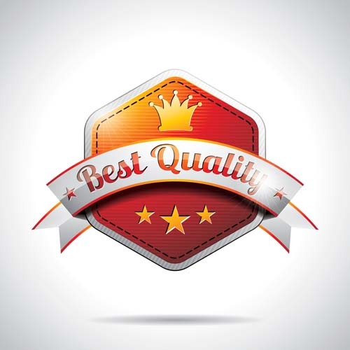 Shining Premium Quality Labels Creative Vector