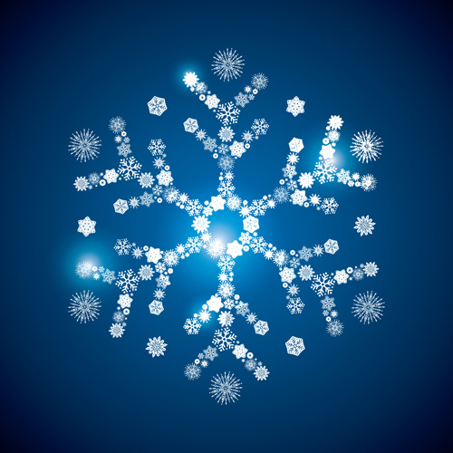 ornamentos de flocos de neve brilhante desenha gráficos vetoriais