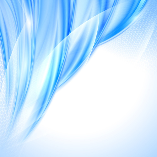 vetor de onda azul brilhante abstrato