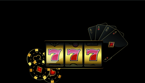 glänzende Casino Elemente Hintergrund Vektor