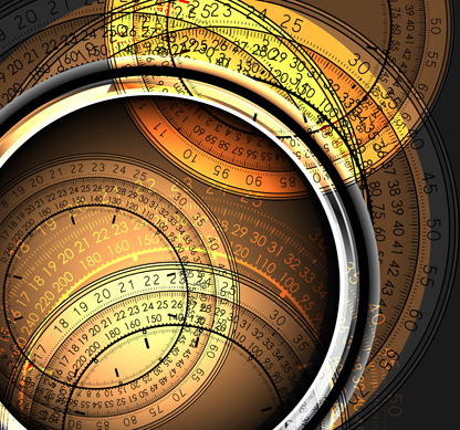 Shiny Clock Vector Backgrounds
