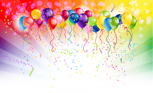 parlak renk balonlar vektör