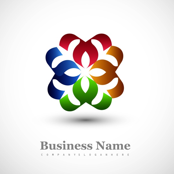 ícone de negócios coloridos brilhantes estilizado design de vetor de símbolo
