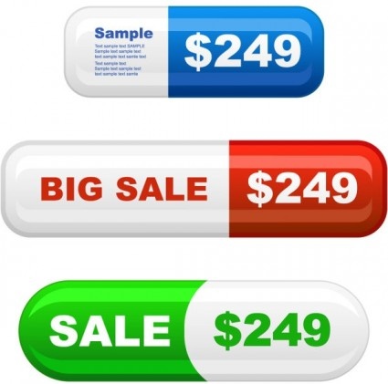 os preços das commodities brilhante botão vector web