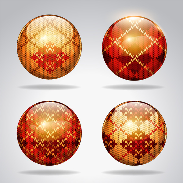 illustration vectorielle de globes décoratifs brillants